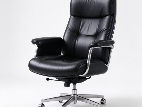 Modern Eames Soft Pad Leather Management Office Chair, Ergonomic High Back Swivel Executive Desk Chair for Office Home